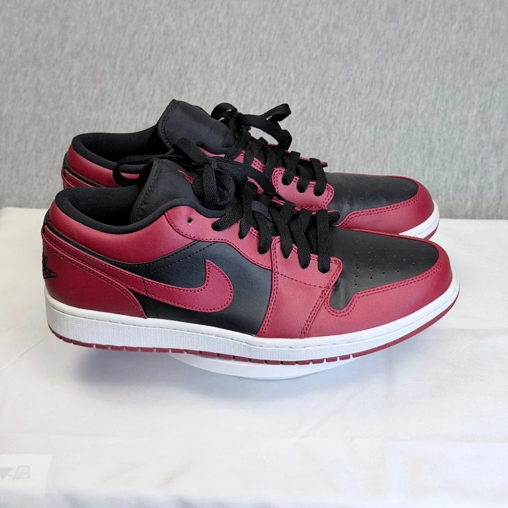 Air Jordan 1 Low Varsity Red Black White Mens Sneakers 553558-606 US 10.5